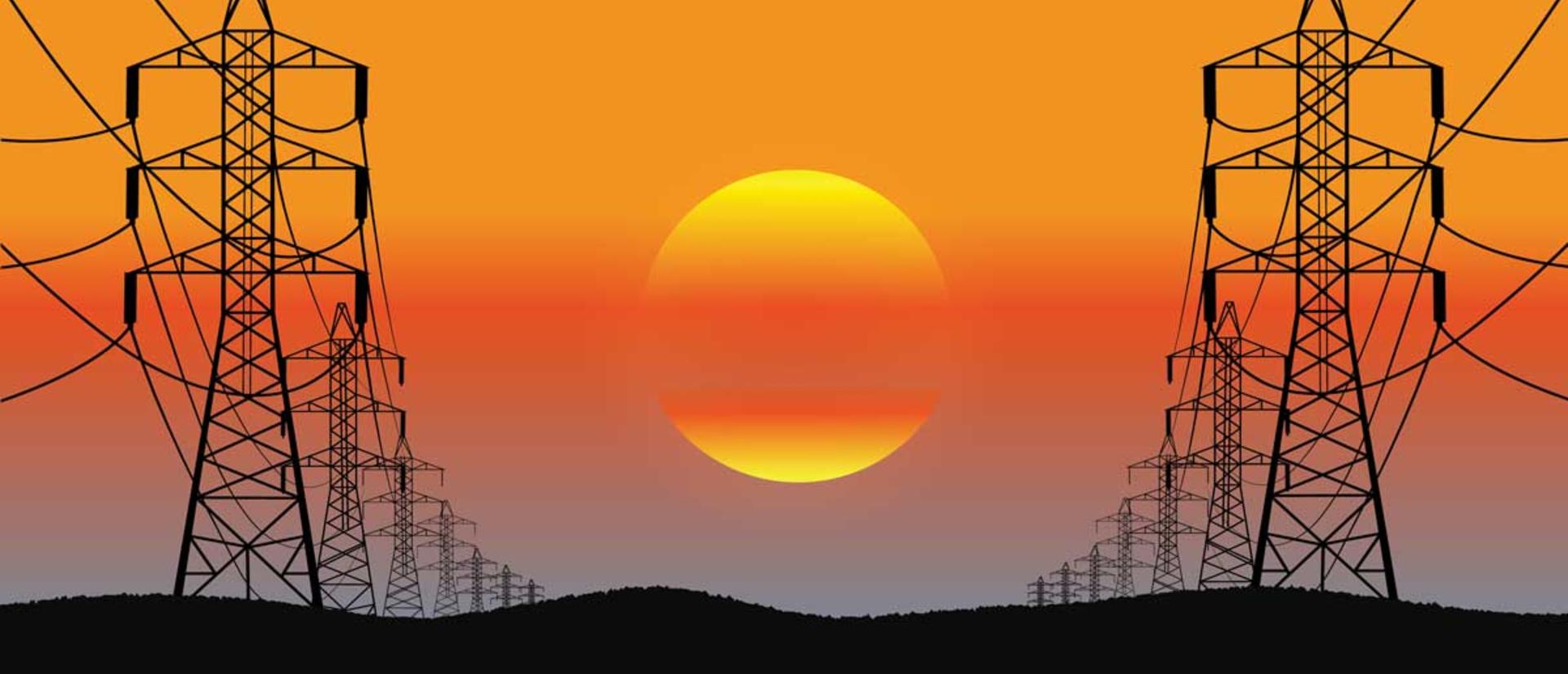 Large Grid Sunset